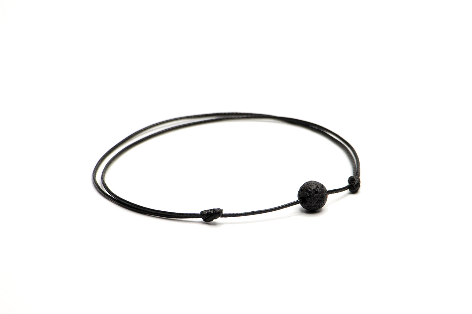 Single Lava Bead Adjustable Bracelet